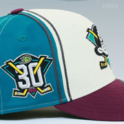 ANAHEIM MIGHTY DUCKS 30TH ANNIVERSARY DIAGONAL BLOCK HOME JERSEY NEW ERA CAP