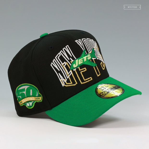 NEW YORK JETS TAKE FLIGHT 50TH ANNIVERSARY ROUND ABOUT NEW ERA FITTED CAP