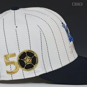 SEATTLE SOUNDERS 1983 JERSEY INSPIRED STILL KICKIN' It PINSTRIPES NEW ERA FITTED CAP