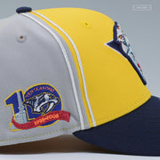 NASHVILLE PREDATORS REVERSE RETRO SABRETOOTH DIAGONAL BLOCK 10 SEASONS NEW ERA CAP