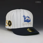 SEATTLE SOUNDERS 1983 JERSEY INSPIRED STILL KICKIN' It PINSTRIPES NEW ERA FITTED CAP