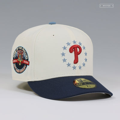 PHILADELPHIA PHILLIES HOME OF THE PHILLIES 20TH ANNIVERSARY OFF WHITE NEW ERA HAT