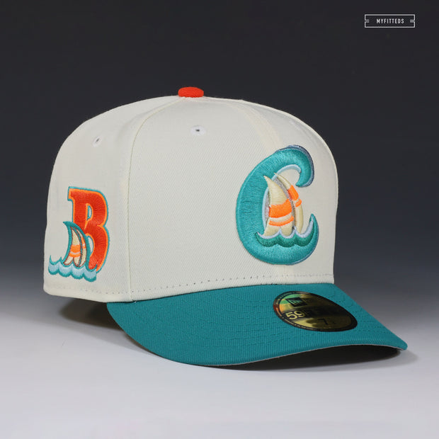 BOWIE BAYSOX X CHESAPEAKE BAYSOX COLORS OF THE BAY OFF WHITE NEW ERA FITTED CAP