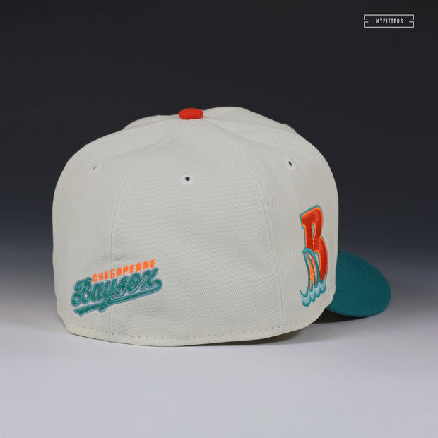 BOWIE BAYSOX X CHESAPEAKE BAYSOX COLORS OF THE BAY OFF WHITE NEW ERA FITTED CAP