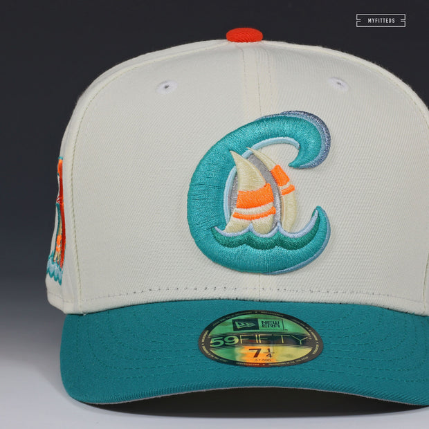 BOWIE BAYSOX X CHESAPEAKE BAYSOX COLORS OF THE BAY OFF WHITE NEW ERA FITTED CAP