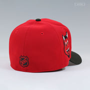 NEW JERSEY DEVILS NJ DEVIL SCARLET JET BLACK AIR JORDAN XII FLU GAME INSPIRED NEW ERA HAT