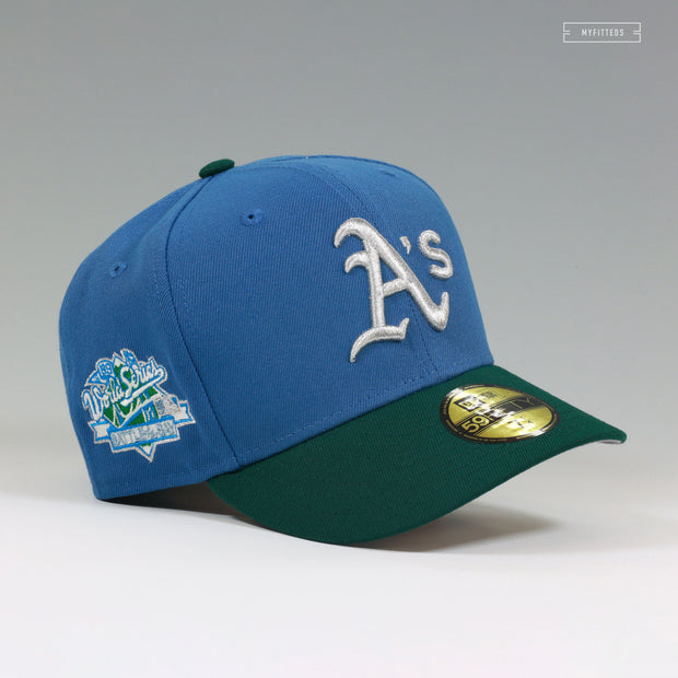 OAKLAND ATHLETICS 1989 WS BATTLE OF THE BAY ARKHAM ASYLUM BY AMS23 NEW ERA FITTED CAP