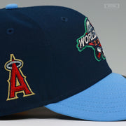 ANAHEIM ANGELS 2002 MLB WORLD SERIES FRONT NIGHTSHADE ULTRA BLUE NEW ERA FITTED CAP