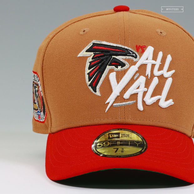 ATLANTA FALCONS VS ALL Y'ALL 25TH ANNIVERSARY CIGARS AND TROPHIES NEW ERA FITTED CAP