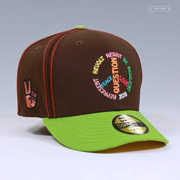 LOVE & PEACE HAPPINESS QUESTION REVOLT RISE REPRESENT DE LA SOUL DUNK SB INSPIRED NEW ERA CAP