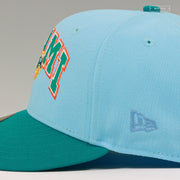 MIAMI DOLPHINS 25TH ANNIVERSARY SILVER SEASON DAY LIGHT PURE AQUA NEW ERA CAP