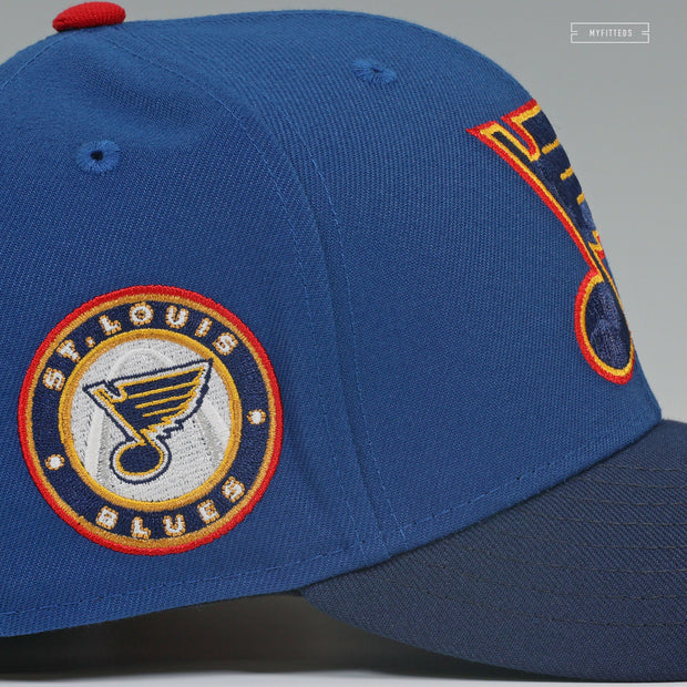 ST. LOUIS BLUES VINTAGE ALTERNATE THROWBACK JERSEY INSPIRED NEW ERA FITTED CAP