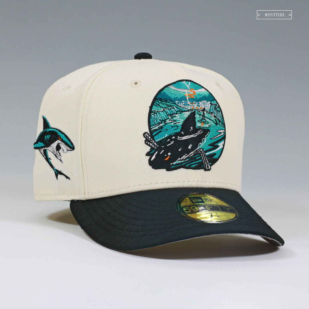 SAN JOSE SHARKS JEFF MCMILLAN ARTIST SERIES OFF WHITE NEW ERA FITTED C MYFITTEDS