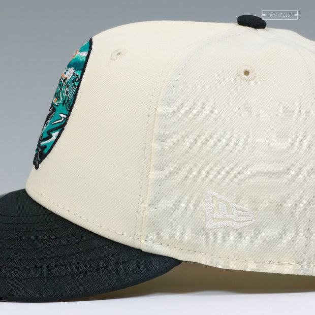 SAN JOSE SHARKS JEFF MCMILLAN ARTIST SERIES OFF WHITE NEW ERA FITTED CAP