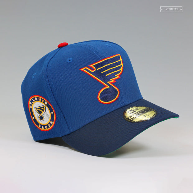 ST. LOUIS BLUES VINTAGE ALTERNATE THROWBACK JERSEY INSPIRED NEW ERA FITTED CAP