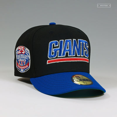 NEW YORK GIANTS SUPER BOWL XXV 1990 25TH ANNIVERSARY 90'S VINTAGE NEW ERA FITTED CAP