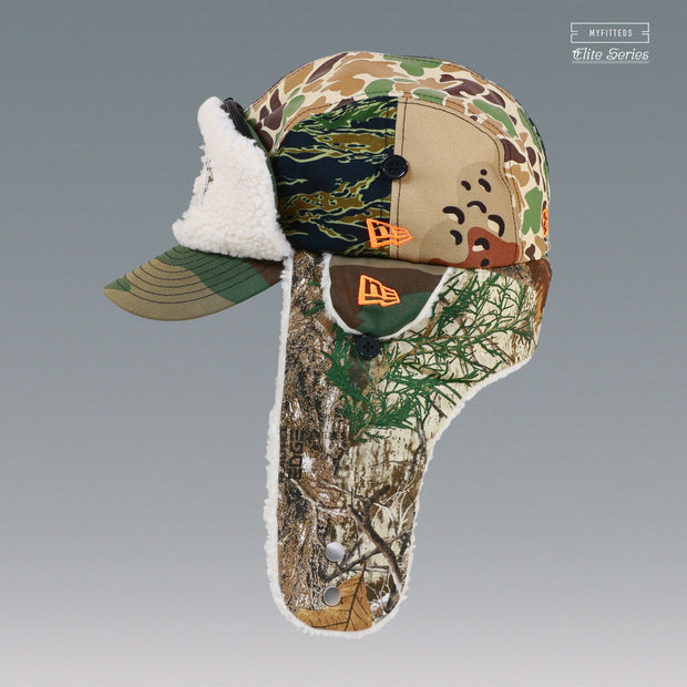 EDMONTON TRAPPERS "WHAT THE CAMO" TRAPPER FITTED ELITE SERIES ZIPPERED NEW ERA HAT