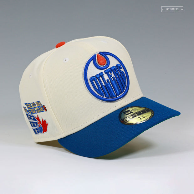 EDMONTON OILERS 1989 40TH NHL ALL-STAR GAME OFF WHITE NEW ERA FITTED CAP