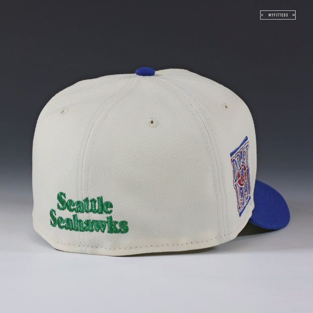 SEATTLE SEAHAWKS 1990 NFL DRAFT CORTEZ KENNEDY OFF WHITE NEW ERA FITTED CAP