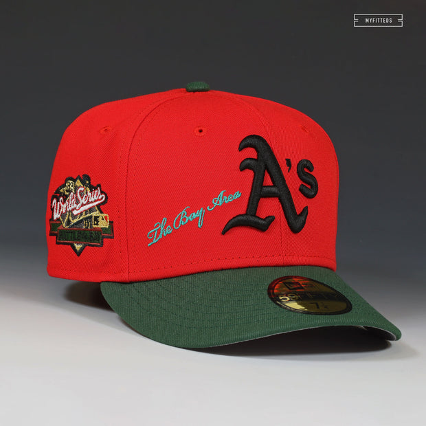 OAKLAND ATHLETICS 1989 WS BATTLE OF THE BAY THE BAY AREA BY BRUCE NEW ERA FITTED CAP