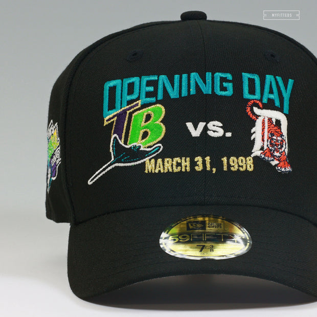 TAMPA BAY DEVIL RAYS OPENING DAY VS DETROIT TIGERS 3/31/1998 NEW ERA FITTED CAP