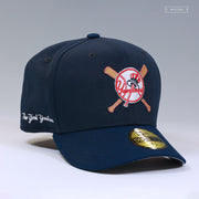 NEW YORK YANKEES CROSSED BATS MIDNIGHT NAVY / NIGHTSHADE NEW ERA FITTED CAP