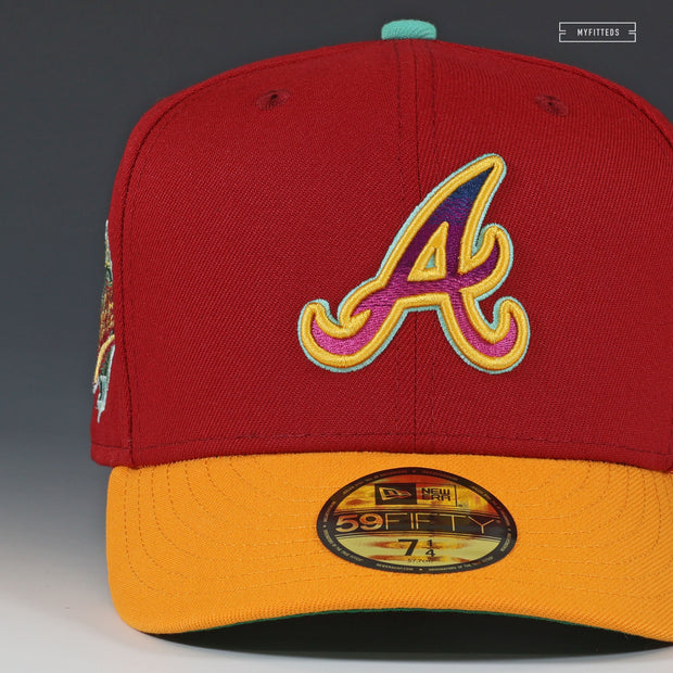 ATLANTA BRAVES 1995 WORLD SERIES ACME CARMEN SAN DIEGO INSPIRED NEW ERA FITTED CAP