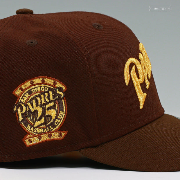 SAN DIEGO PADRES 25TH ANNIVERSARY MILK CHOCOLATE GOLDEN TICKET NEW ERA FITTED CAP