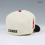 CAROLINA HURRICANES NHL TAKE WARNING OFF WHITE GITD NEW ERA FITTED CAP