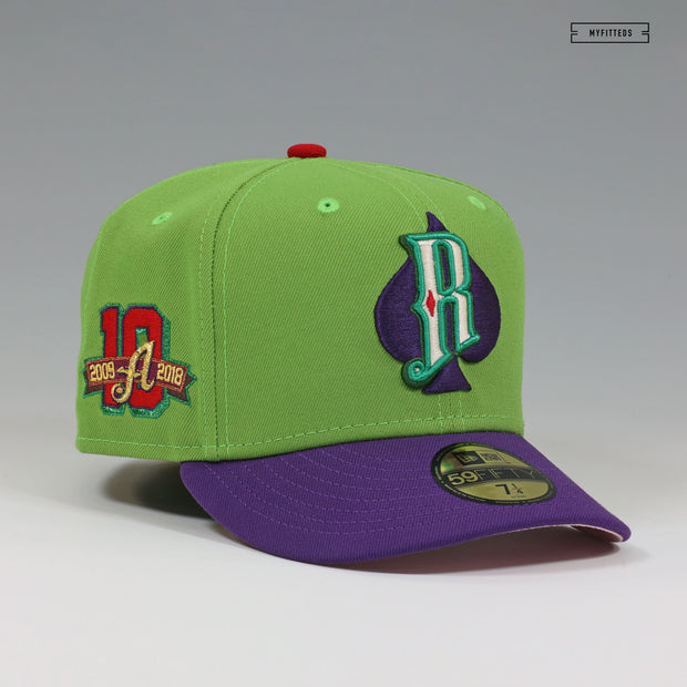 RENO ACES 10TH ANNIVERSARY 2009-2018 THE JOKER INSPIRED NEW ERA FITTED CAP