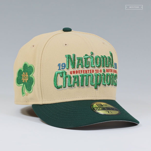 NOTRE DAME FIGHTIN' IRISH 1988 NATIONAL CHAMPIONS UNDEFEATED 12-0 NEW ERA FITTED CAP