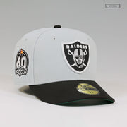 LAS VEGAS RAIDERS 60TH ANNIVERSARY CHAIN STITCH NEW ERA FITTED CAP