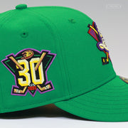 ANAHEIM MIGHTY DUCKS 30TH ANNIVERSARY DISTRICT 5 SOLID GREEN NEW ERA FITTED CAP