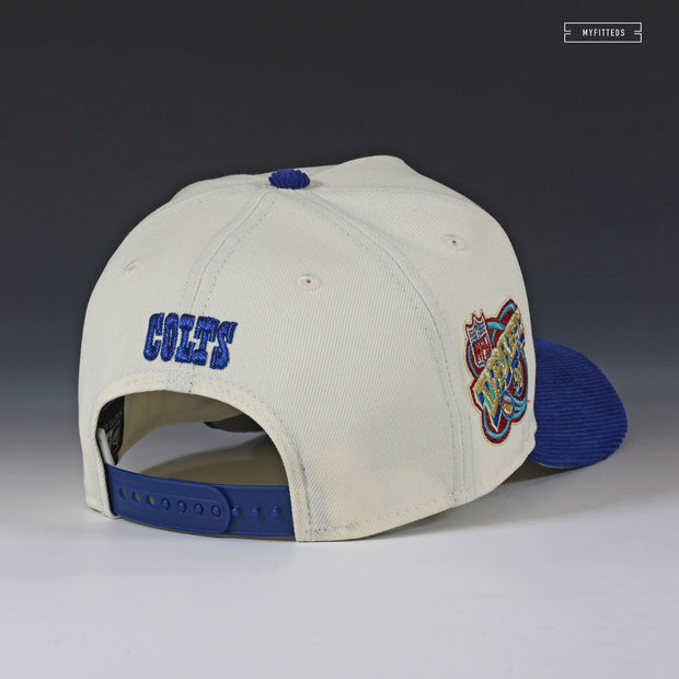 INDIANAPOLIS COLTS 1998 NFL DRAFT OFF WHITE NEW ERA 9FIFTY A-FRAME SNAPBACK