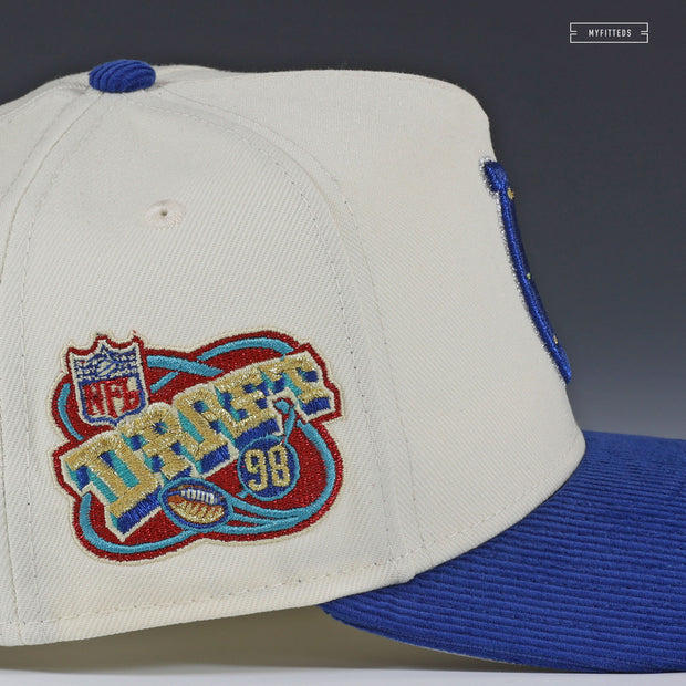 INDIANAPOLIS COLTS 1998 NFL DRAFT OFF WHITE NEW ERA 9FIFTY A-FRAME SNAPBACK