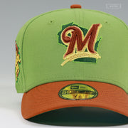 MILWAUKEE BREWERS 2002 MLB ALL-STAR GAME MATCHA LATTE NEW ERA FITTED CAP