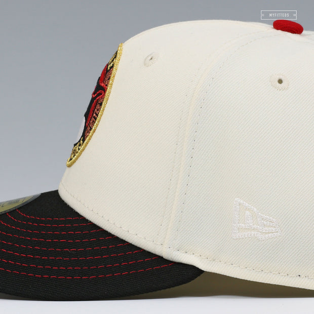 ROME EMPERORS A PROUD AFFILIATE OF THE ATLANTA BRAVES OFF WHITE NEW ERA FITTED CAP