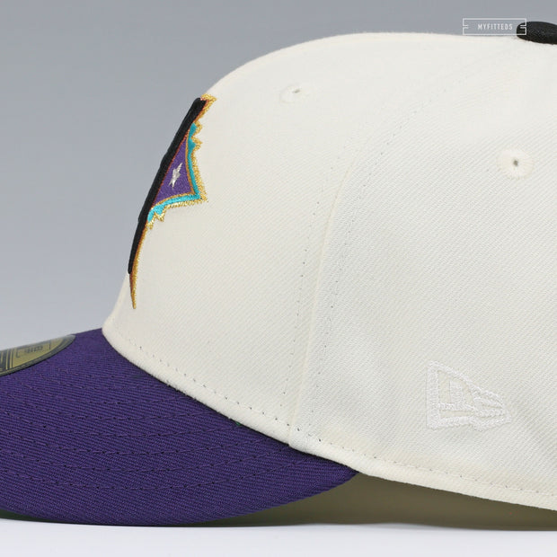 ARIZONA DIAMONDBACKS STYLIZED A DBACKS SNAKE SIDE PATCH OFF WHITE NEW ERA HAT