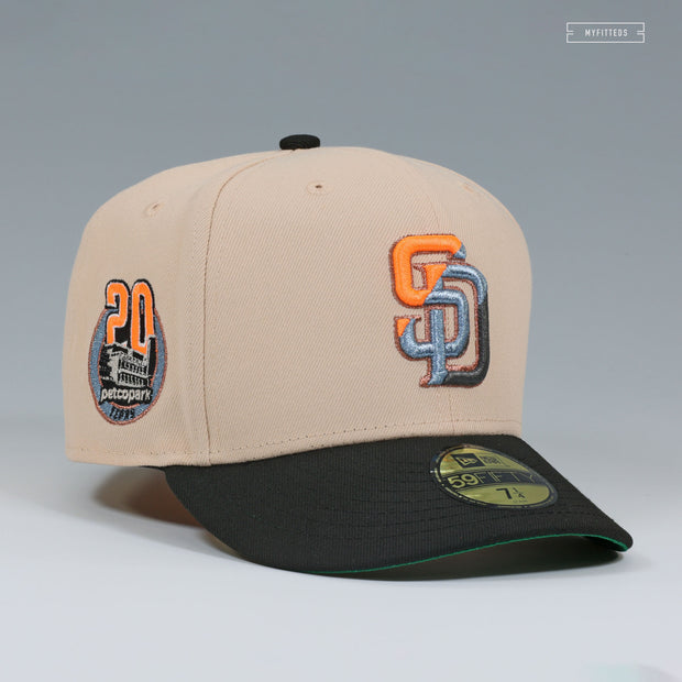 SAN DIEGO PADRES PETCO PARK 20TH ANNIVERSARY "SAN DIEGO SUNSET" NEW ERA FITTED CAP