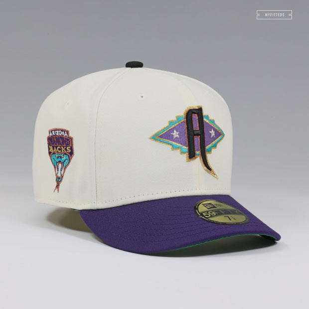 ARIZONA DIAMONDBACKS STYLIZED A DBACKS JERSEY SLEEVE SIDE PATCH OFF WHITE NEW ERA HAT