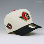 OTTAWA SENATORS NHL OFF WHITE JET BLACK NEW ERA FITTED CAP