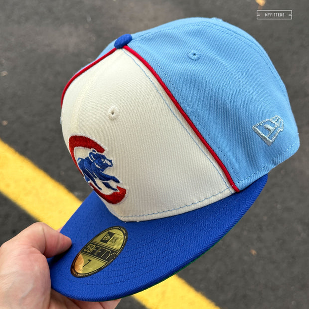 New Era Chicago Cubs PBJ Wrigley Field Patch Alternate Hat Club Exclusive 59FIFTY Fitted Hat Tan/Brown