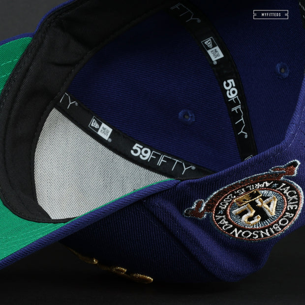 Brooklyn Dodgers New Era Cooperstown Collection Jackie Robinson Day  Sidepatch 59FIFTY Fitted Hat - Royal