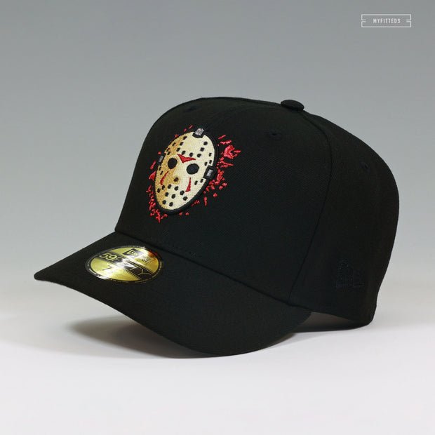 FRIDAY THE 13TH™ JASON VOORHEES BLOODY MASK JET BLACK NEW ERA FITTED CAP