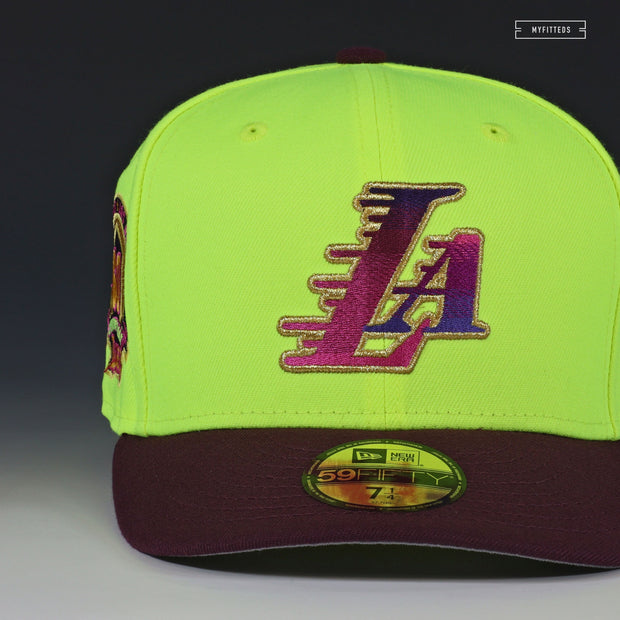 LOS ANGELES LAKERS 60TH ANNIVERSARY NEON GRADIENCE NEW ERA FITTED CAP