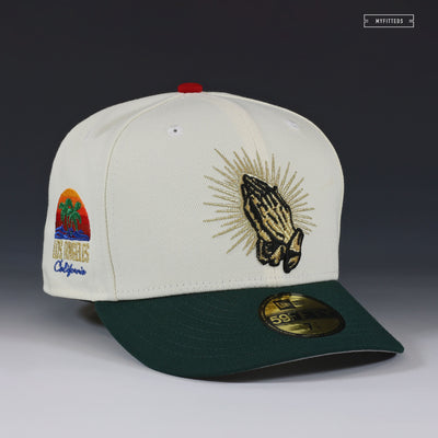 FROM LOS ANGELES, CA TO MEXICO PRAYING HANDS OFF WHITE NEW ERA FITTED CAP