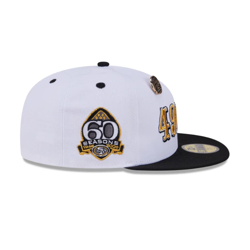 San Francisco 49ers sale 60th New Era 59FIFTY Just Caps Drop 25 Fitted Hat