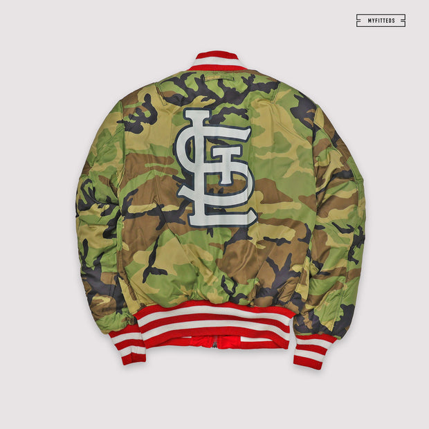 St. Louis Cardinals New Era x Alpha Industries 11-Time World Series  Champions Team Reversible Full-Zip Bomber Jacket - Red